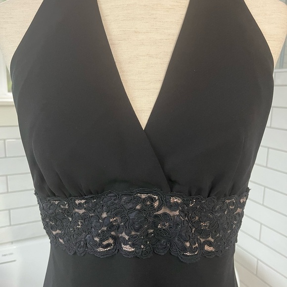 Jones New York Dresses & Skirts - Jones New York Black Halter Dress with Lace Detail